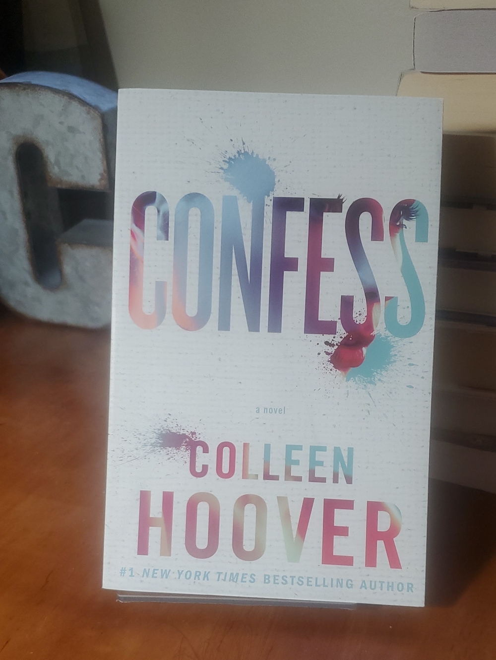 Confess by Colleen Hoover — White Cover Coffee Table Book